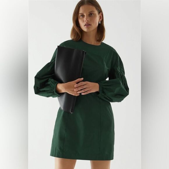 COS volume sleeve waisted dress size 4 - Picture 15 of 16